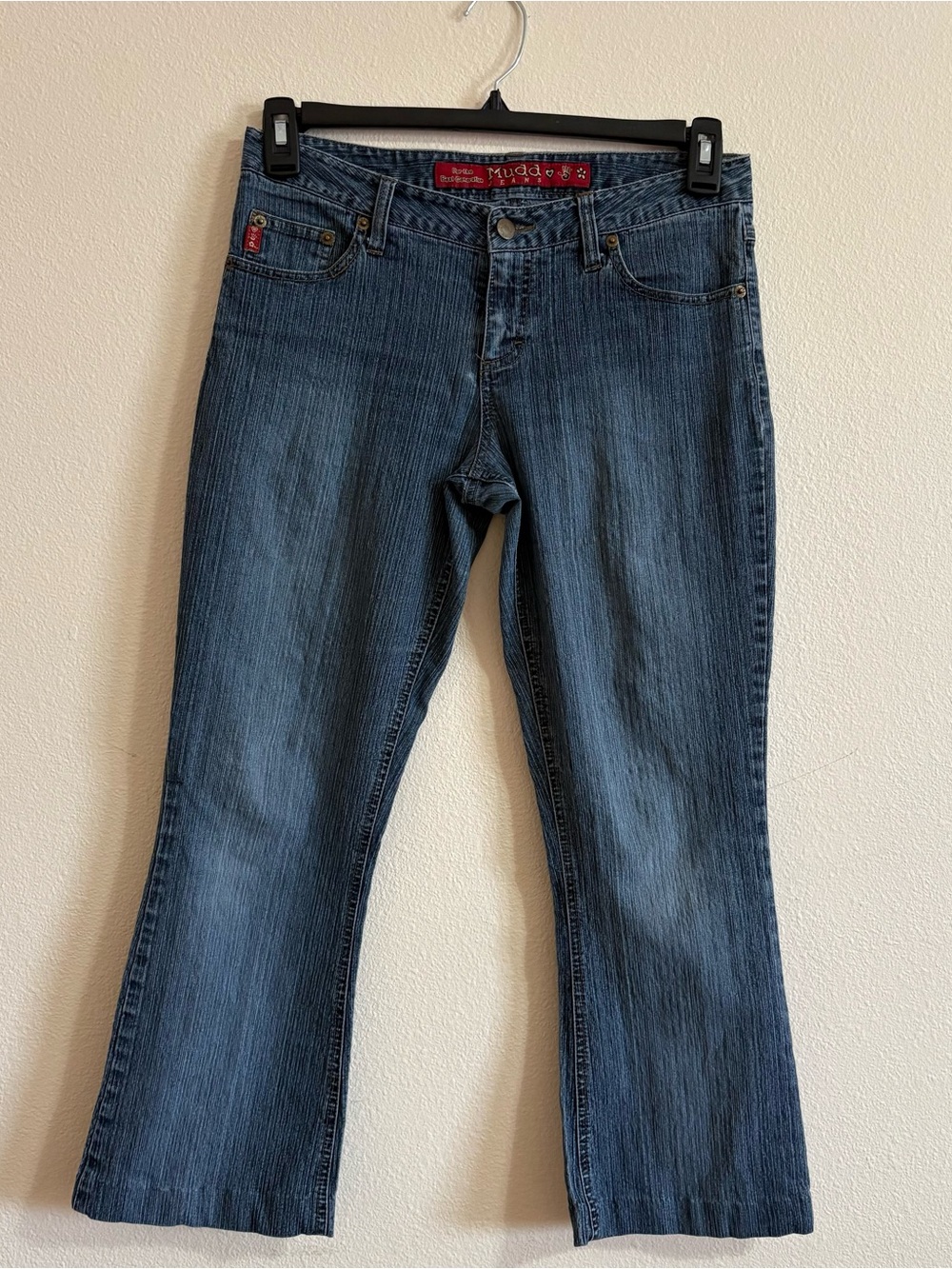 Vintage 90s Y2K Mudd Women’s Midwash Blue Flare Jeans